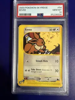 Pokemon PSA 10 Eevee #54 Skyridge 2003 English - Image 1