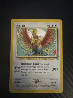 Pokemon TCG Ho-oh Neo Revelation Rare 90 HP 18/64 Regular Unlimited Card 2000 - Image 1
