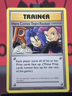 Here Comes Team Rocket! 113/108 Pokemon Card Evolutions Rare Non-Holo Secret LP - Image 3