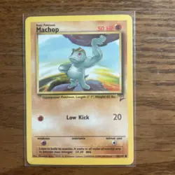 Base Set 2 Pokemon WOTC Machop 78/130 Common Card D18 - Image 1