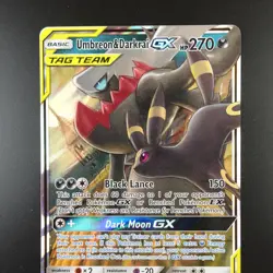 Umbreon & Darkrai GX 125/236 Pokemon Unified Minds Holo Full Art Card - Image 2