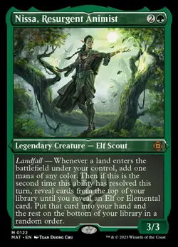 1x Nissa, Resurgent Animist - Foil Etched NM-Mint, English March of the Machine: - Image 1