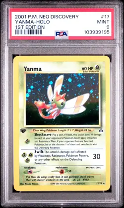2001 POKEMON NEO DISCOVERY #17 YANMA-HOLO PSA 9 - Image 1