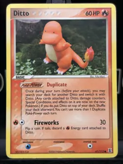 Pokemon DITTO 61/113 Charmander (2005 Delta Species) Regular Common LP - Image 3