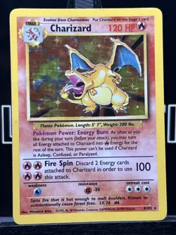 Pokemon TCG Charizard Base Set 4/102 Holo Unlimited Holo Rare - Image 3