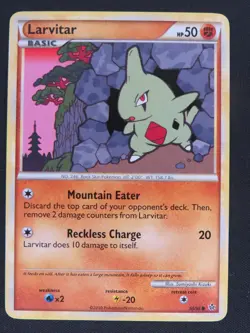 Larvitar 50/95 Common HGSS Unleashed Pokemon LP - Image 1