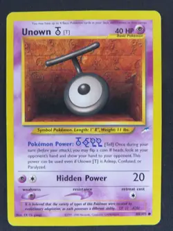 Unown [T] 88/105 Common Neo Destiny Pokemon LP - Image 1
