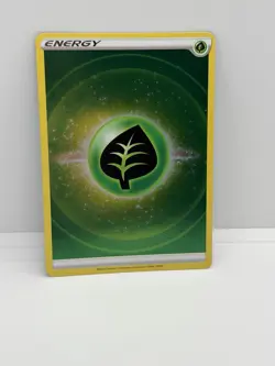 Pokemon TCG Grass Leaf Energy Reverse Holo Crown Zenith NM - Image 1