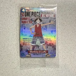 Bandai Namco One Piece CCG Monkey.D.Luffy US Voyage Promo Full Art Holo P-055 - Image 1
