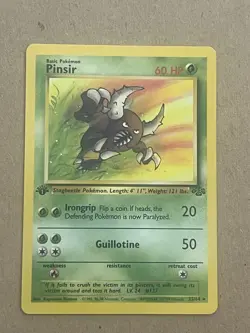 Pokemon TCG Pinsir Jungle Card 25/64 1st Edition Rare Non Holo NM - Image 2
