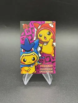 Poncho Pikachu Magikarp Gyarados Pink Holo Pokemon Card Database Team Rocket - Image 1