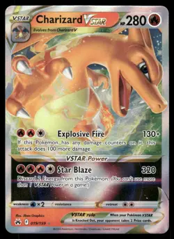 Pokemon Cards Charizard VSTAR 019/159 Crown Zenith Holo Rare VSTAR NM - Image 1