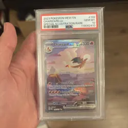 Pokemon TCG Charizard EX 199/165 Scarlet Violet 151 English Card PSA 10 GEM MINT - Image 1