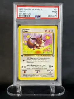 Pokemon 1st Edition Jungle Eevee 51/64 PSA 9 Mint FRESH GRADE - Image 1