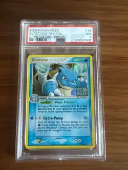PSA 7 2006 Pokemon Ex Blastoise-Rev. Foil Crystal Guardians - Stamped - Image 1