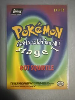 1999 Pokemon Topps The First Movie Evolution Squirtle #E7 of 12 - Image 2
