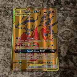 Reshiram & Charizard GX Tag Team LP/Pl SM247 Jumbo Full Art Promo Pokemon - Image 1
