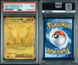 PSA 9 MINT Pokemon Mega Charizard X ex Gold 130/094 Phantasmal Flames English - Image 2