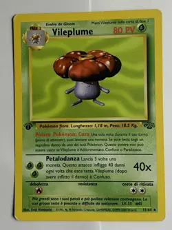 Pokemon Italian Vileplume 31/64 Jungle Lightly Played 1st Edition LP - Image 1