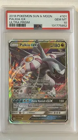 Palkia GX 101/156 S&M-Ultra Prism Holo Pokemon TCG PSA 10 Gem mint - Image 1