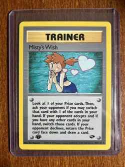 [NM] 2000 Pokemon Gym Challenge Misty's Wish 1st Edition 108/132 Rare - Image 1