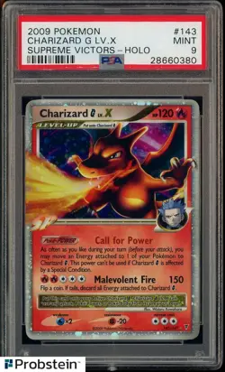 2009 Pokemon Supreme Victors #143 Charizard G LV. X Holo PSA 9 MINt - Image 1