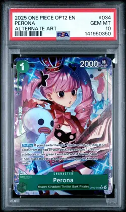 One Piece - Legacy of the Master OP12-034 - Perona - Alt Art - PSA 10 - Image 1