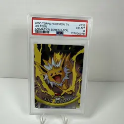 2000 Topps Pokemon T.v Jolteon card # 135 Animation Series 3 PSA 6 - Image 1