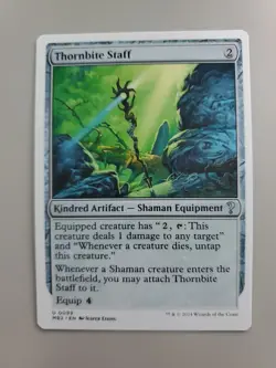 MTG Thornbite Staff Mystery Booster 2 White Border Rare - Image 1