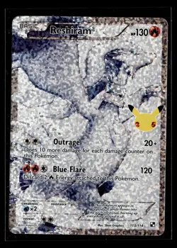 Pokemon TCG Celebrations: Classic Collection #113/114 Reshiram - Image 1