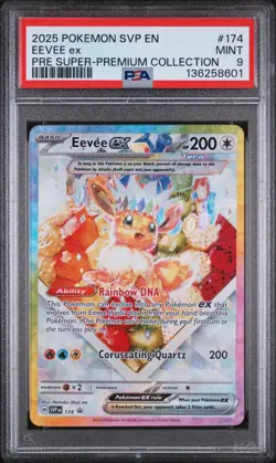 2025 POKEMON SVP EN-SV BLACK STAR PROMO #174 EEVEE EX PSA 9 - Image 1