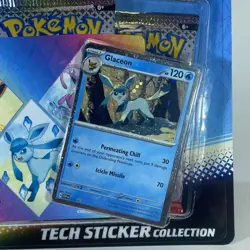 FREE SHIPPING Pokemon TCG Prismatic Evolutions Tech Sticker Collection Glaceon - Image 2
