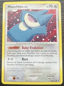 Munchlax 69/111 Pokemon TCG Platinum Rising Rivals Common MP - Image 1