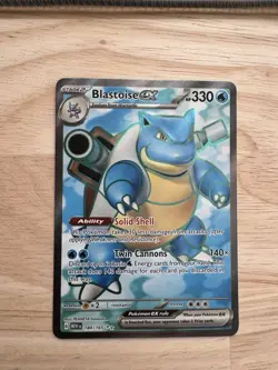 Pokemon TCG Blastoise EX Scarlet & Violet Holo Double Rare 151 set - Image 1