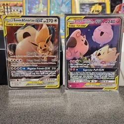 Pokemon Tag Team GX Holo Eevee & Snorlax 120/181 Togepi Cleffa Igglybuff 143/23… - Image 1