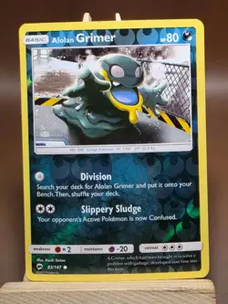MP POKEMON ALOLAN GRIMER 83/147 BURNING SHADOWS REVERSE HOLO - Image 1