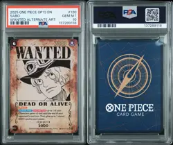 2025 ONE PIECE OP13-CARRYING ON HIS WILL WANTED ALTERNATE ART #120 SABO PSA 10 - Image 3