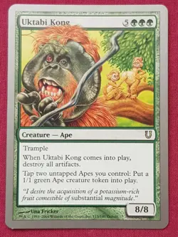 Magic The Gathering UNHINGED UKTABI KONG green card MTG - Image 1