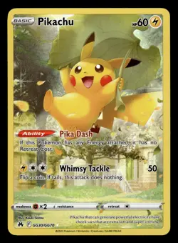 Pikachu GG30/GG70 Galarian Gallery Rare Crown Zenith Pokemon Card - Image 1