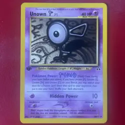 Unown [F] 48/75 Neo Discovery Regular First Edition Pokemon Card - Image 1