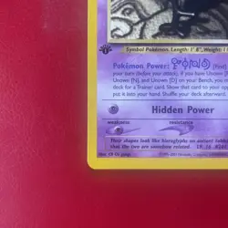 Unown [F] 48/75 Neo Discovery Regular First Edition Pokemon Card - Image 5