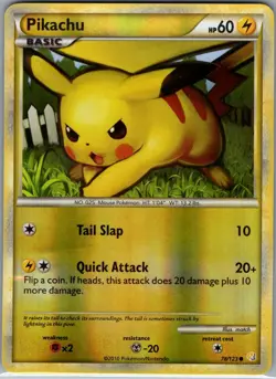 Pikachu 78/123 Reverse Holo HeartGold SoulSilver - Pokemon Card - LP - Image 1