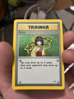 Erika 16/132 1st Edition Pokemon Trainer Gym Heroes Holo Card 1995-1999 RAW - Image 1
