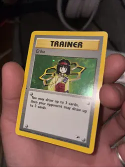Erika 16/132 1st Edition Pokemon Trainer Gym Heroes Holo Card 1995-1999 RAW - Image 2