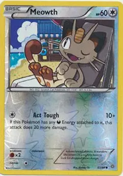 Meowth 61/98 Common Reverse Holo XY - Ancient Origins Pokemon Card - Image 1