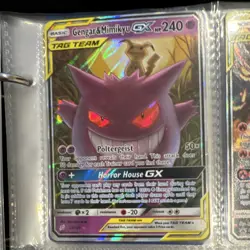 pokemon cards gengar & mimikyu gx team up ultra rare holo 53/181 240hp - Image 1