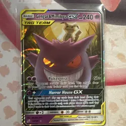 pokemon cards gengar & mimikyu gx team up ultra rare holo 53/181 240hp - Image 2