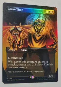 MTG Grave Titan (Rainbow Foil) Secret Lair x Iron Maiden 2188 NM - Image 1