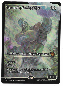 Foil Leonardo Cutting Edge MTG TMNT 2026 M0281 Mythic Rare NM Pack Fresh - Image 1