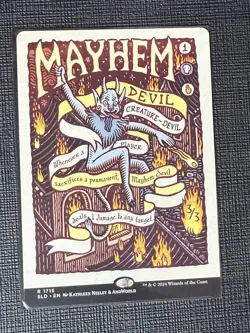 Mtg Secret Lair Prints of Darkness — Mayhem Devil —NM - Image 1